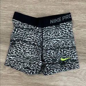 Grey leopard Nike pro shorts